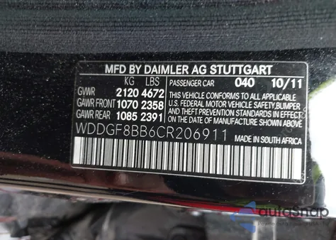 2012 Mercedes-Benz C 300 Sport 4Matic from USA, damaged, VIN WDDGF8BB6CR206911